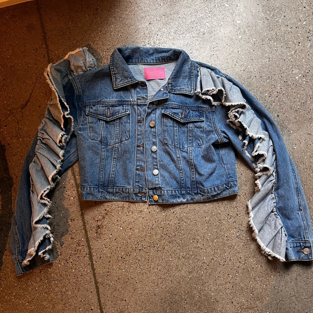 Distressed Blue Jean Jacket